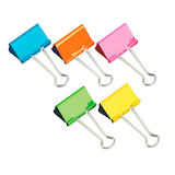 Artikelbild 1 für 10 RAPESCO® Foldbackklammern farbsortiert 19,0 mm, Artikelnummer 716007