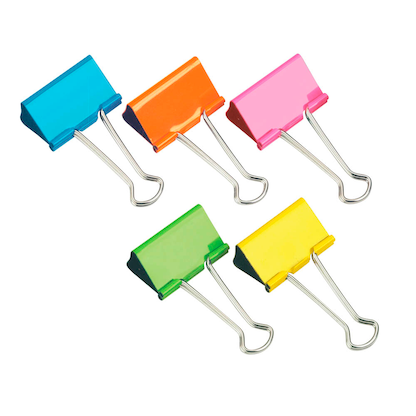 Artikelbild für 10 RAPESCO® Foldbackklammern farbsortiert 19,0 mm, Artikelnummer 716007