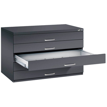 Artikelbild für CP 7100 Planschrank schwarzgrau 5 Schubladen 110,0 x 76,5 x 76,0 cm, Artikelnummer 682068