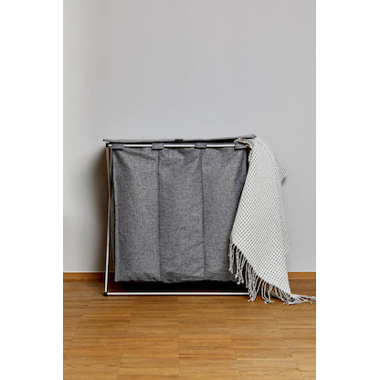 Artikelbild 7 für WENKO Wäschesortierer Trio Top grau, Artikelnummer 531174