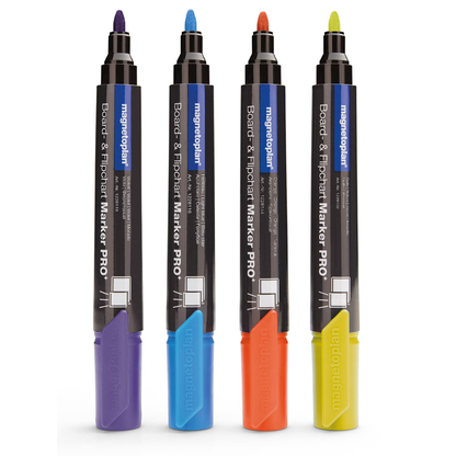 Artikelbild für magnetoplan Pro+ Whiteboard- und Flipchart-Marker farbsortiert 1,5 - 3,0 mm, 4 St., Artikelnummer 846442