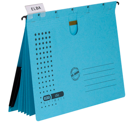 Artikelbild 4 für 5 ELBA Personalhefter chic ULTIMATE Karton blau 5 x kaufmännische Heftung, Artikelnummer 796268