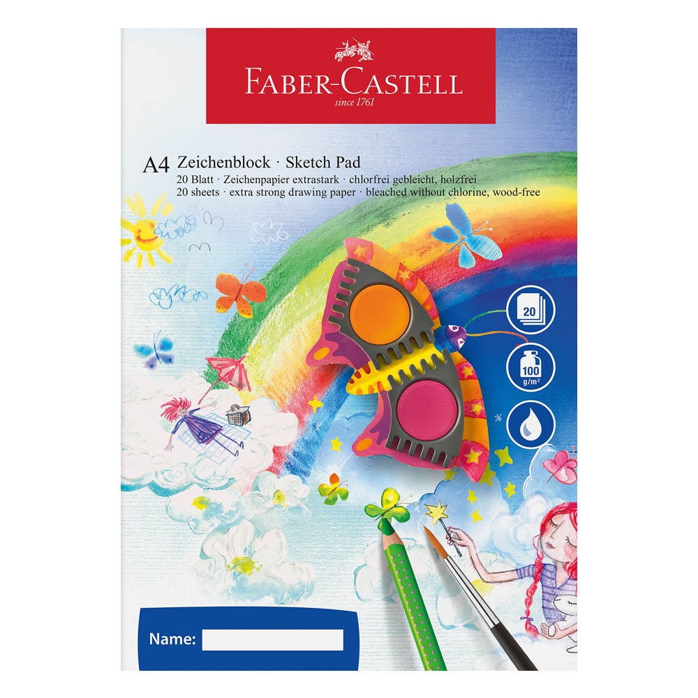 Faber-Castell Malblock, DIN A5 Rote Linie, 60 Blatt