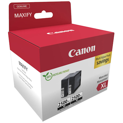 Artikelbild 2 für Canon PGI-2500 XL BK TWIN schwarz Druckerpatronen, 2er-Set, Artikelnummer 143549