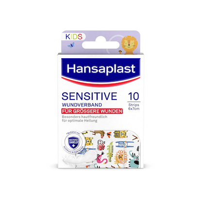 Artikelbild 9 für Hansaplast Wundverband Pflaster SENSITIVE KIDS 48709 bunt 60 x 70 mm, 10 St., Artikelnummer 577373
