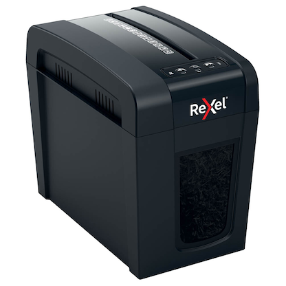Artikelbild 2 für Rexel Secure X6-SL Aktenvernichter mit Partikelschnitt P-4, 4 x 40 mm, bis 6 Blatt, schwarz, Artikelnummer 437253