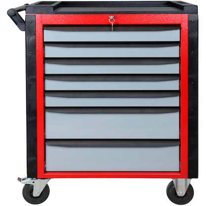 Artikelbild 2 für ADB HQ Werkstattwagen befüllt schwarz 7 Schubladen, Artikelnummer 892354