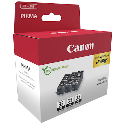 Artikelbild 2 für Canon PGI-35 BK TRIPLE schwarz Druckerpatronen, 3er-Set, Artikelnummer 143556