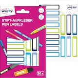 Artikelbild 1 für AVERY Zweckform Stiftetiketten Rahmen, farblich sortiert 10,0 x 50,0 mm, 30 Etiketten, Artikelnummer 588149