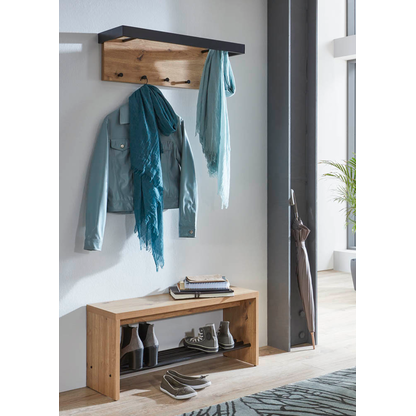 Artikelbild 3 für HAKU Möbel Wandgarderobe 13949 eiche Holz 5 Haken 70,0 x 24,0 cm, Artikelnummer 638423