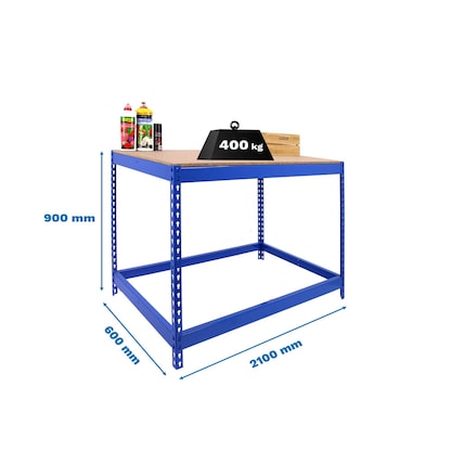 Artikelbild 2 für Simonrack Werkbank SIMONWORK BASIC 1 blau 210,0 x 60,0 x 90,0 cm, Artikelnummer 980957