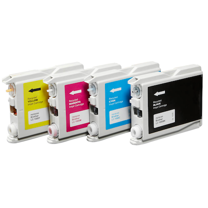 Artikelbild 3 für office discount schwarz, cyan, magenta, gelb Druckerpatronen kompatibel zu brother LC1000VAL, 4er-Set, Artikelnummer 366052
