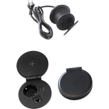 Artikelbild 1 für HAMMERBACHER 1-fach Tischsteckdose 2,0 m schwarz mit USB-Buchse, Artikelnummer 743151