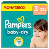 Artikelbild 1 für Pampers® Windeln baby-dry™ Monatsbox Größe Gr.3 (6-10 kg) für Babys und Kleinkinder, 222 St., Artikelnummer 273207