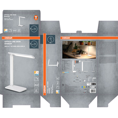 Artikelbild 5 für OSRAM Office Line Desk Banker Schreibtischlampe weiß 7 W, Artikelnummer 710008