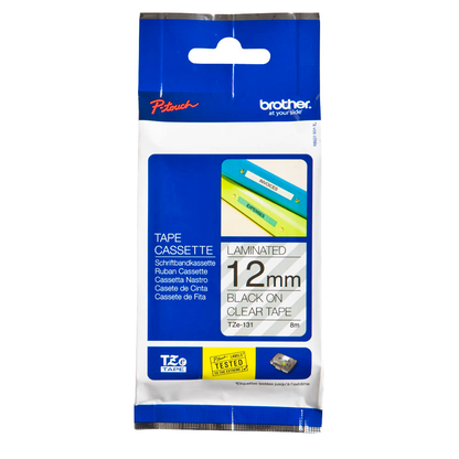 Artikelbild 2 für brother Schriftband TZe-131 TZE131, 12 mm schwarz auf transparent, Artikelnummer 653071