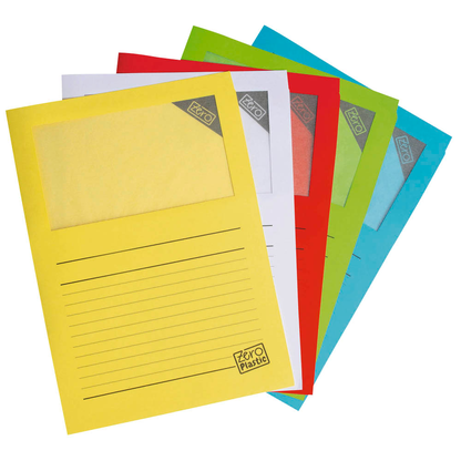 Artikelbild 5 für 50 ELCO Sichthüllen Öko Ordo Zero plastic DIN A4 farbsortiert glatt 120 g/qm, Artikelnummer 107257