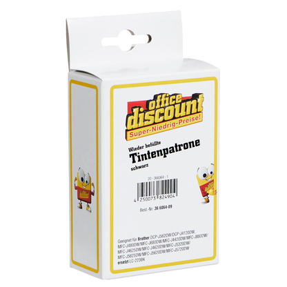 Artikelbild 2 für office discount schwarz Druckerpatrone kompatibel zu brother LC-223BK, Artikelnummer 366064