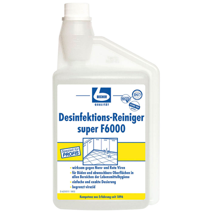 Artikelbild 17 für Becher super F6000 Desinfektionsreiniger 1,0 l, Artikelnummer 493864