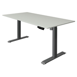 Artikelbild 1 für Kerkmann Move 1 elektrisch höhenverstellbarer Schreibtisch lichtgrau rechteckig, T-Fuß-Gestell grau 160,0 x 80,0 cm, Artikelnummer 488413