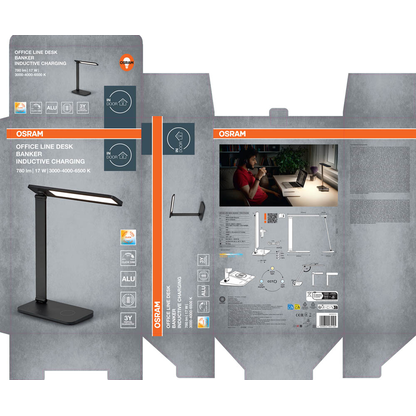 Artikelbild 5 für OSRAM Office Line Desk Banker Inductive Charging Schreibtischlampe schwarz 17 W, Artikelnummer 710117