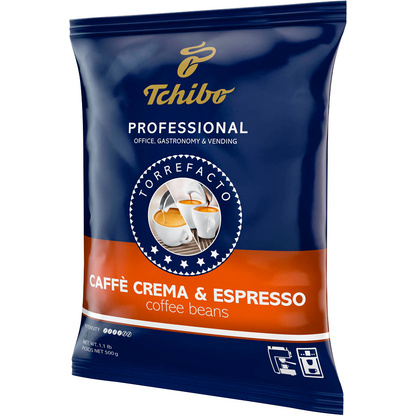 Artikelbild 24 für Tchibo PROFESSIONAL CAFFÈ CREMA & ESPRESSO Kaffeebohnen, Arabica- und Robustabohnen kräftig, 500,0 g, Artikelnummer 909015