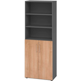 Artikelbild 1 für HAMMERBACHER Regalschrank 968T3, V968T3/G/N/BS grafit, nussbaum 80,0 x 42,0 x 215,6 cm, Artikelnummer 380703