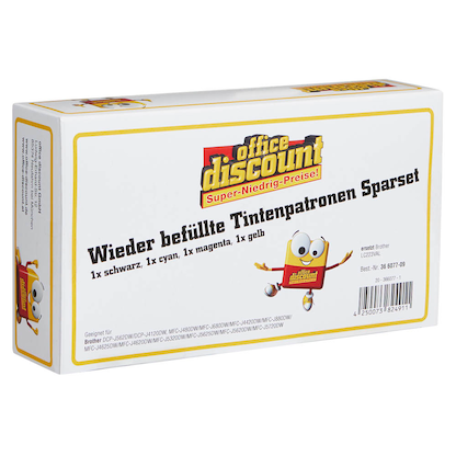 Artikelbild 2 für office discount schwarz, cyan, magenta, gelb Druckerpatronen kompatibel zu brother LC-223BK/C/M/Y, 4er-Set, Artikelnummer 366077