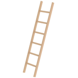 Artikelbild 1 für MUNK Anlegeleiter 33106 natur 6 Sprossen, H: 192,0 cm, Artikelnummer 593877