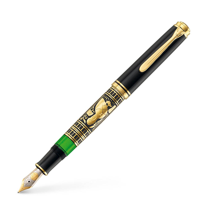 Artikelbild 2 für Pelikan Toledo M900 Kolbenfüller schwarz-gold F (fein), Artikelnummer 411381