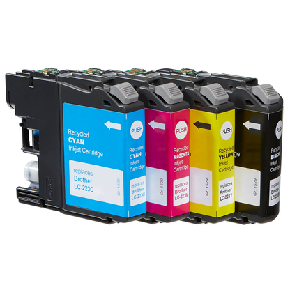 Artikelbild 3 für office discount schwarz, cyan, magenta, gelb Druckerpatronen kompatibel zu brother LC-223BK/C/M/Y, 4er-Set, Artikelnummer 366077