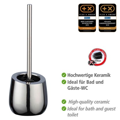 Artikelbild 3 für WENKO WC-Garnitur Badi chrom, glänzend Stein, Artikelnummer 530636