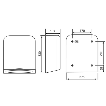 Artikelbild 2 für KATRIN Papierhandtuchspender M 988113 weiß Kunststoff, Artikelnummer 865417