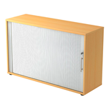 Artikelbild 1 für HAMMERBACHER Rollladenschrank buche, silber 1 Fachboden 120,0 x 40,0 x 74,8 cm, Artikelnummer 195711