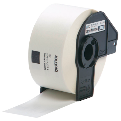 Artikelbild 3 für brother Etikettenrolle für Etikettendrucker DK11208 weiß, 38,0 x 90,0 mm, 1 x 400 Etiketten, Artikelnummer 639179