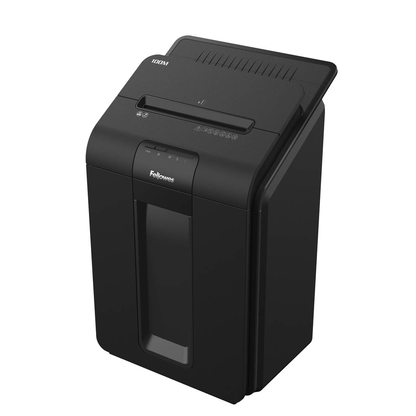 Artikelbild 3 für AKTION: Fellowes AutoMax 100M Aktenvernichter mit Partikelschnitt P-4, 4 x 10 mm, bis 100 Blatt, schwarz, Artikelnummer 742843