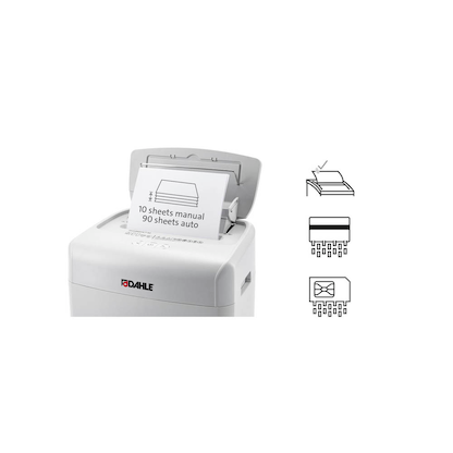 Artikelbild 6 für AKTION: DAHLE ShredMATIC 90 Aktenvernichter mit Partikelschnitt P-4, 4 x 12 mm, bis 90 Blatt, lichtgrau, Artikelnummer 534101