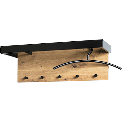 Artikelbild 6 für HAKU Möbel Wandgarderobe 13949 eiche Holz 5 Haken 70,0 x 24,0 cm, Artikelnummer 638423