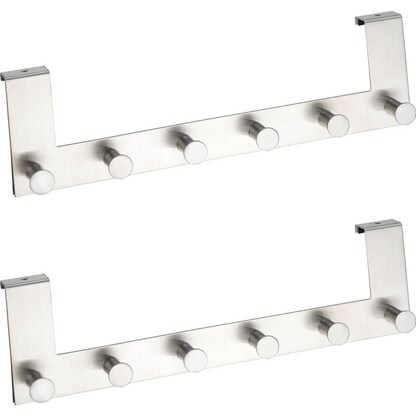 Artikelbild 8 für WENKO Türgarderoben Celano mit 2x 6 Haken silber, 2 St., Artikelnummer 806832