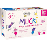 Artikelbild 1 für 6 KREUL MUCKI Königskinder Fingerfarben farbsortiert 6 x 50,0 ml, Artikelnummer 115018