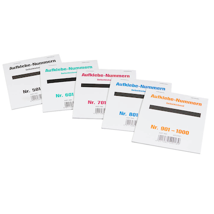 Artikelbild 2 für WOLF & APPENZELLER Klebenummern Zahlen, schwarz 20,0 x 24,0 mm, 100 Etiketten, Artikelnummer 240804