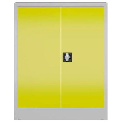Artikelbild 3 für ClassiX Metallschrank X-530316 zinkgelb, lichtgrau 80,0 x 38,0 x 100,0 cm, aufgebaut, Artikelnummer 182289