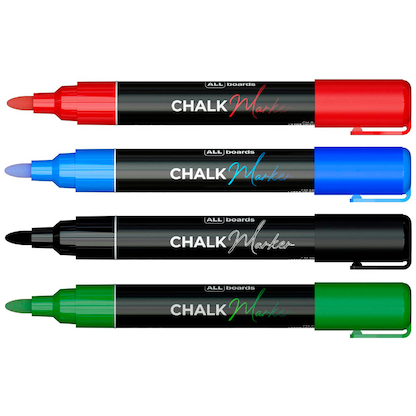 Artikelbild für ALLboards Kreidemarker-Set farbsortiert 6,0 mm, 4 St., Artikelnummer 503397