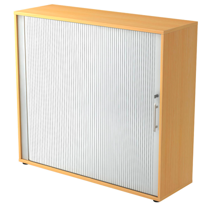 Artikelbild 11 für HAMMERBACHER Rollladenschrank buche, silber 2 Fachböden 120,0 x 40,0 x 110,0 cm, Artikelnummer 195730