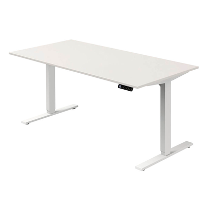Artikelbild für Kerkmann Move 3 elektrisch höhenverstellbarer Schreibtisch weiß rechteckig, T-Fuß-Gestell weiß 160,0 x 80,0 cm, Artikelnummer 574564