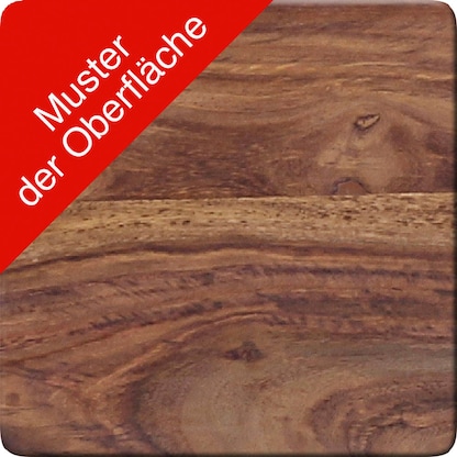 Artikelbild 3 für WOHNLING Schreibtisch sheesham rechteckig, U-Fuß-Gestell schwarz 117,0 x 59,0 cm, Artikelnummer 910483