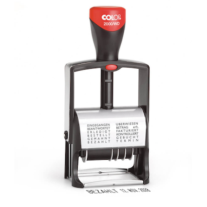 Artikelbild 15 für COLOP Datumstempel mit Text Classic Line 2000/WD selbstfärbend schwarz ohne Logo, 1 St., Artikelnummer 605143