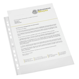 Artikelbild 1 für 100 OXFORD Prospekthüllen DIN A4 transparent genarbt 0,09 mm, Artikelnummer 704916