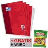 Artikelbild 1 für AKTION: OXFORD Collegeblöcke Schule Lineatur 28 kariert DIN A4 Innen- und Außenrand, 5 Blöcke + GRATIS HARIBO Phantasia 175,0 g, Artikelnummer 708663
