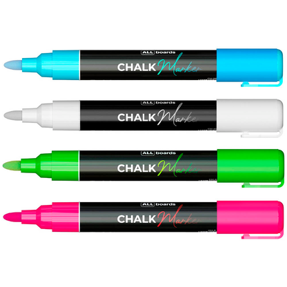 Artikelbild für ALLboards Kreidemarker-Set farbsortiert 6,0 mm, 4 St., Artikelnummer 503381